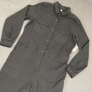 NEW Old Navy Jumpsuit Women M Gray Utility